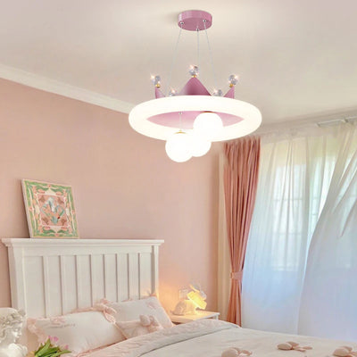 Modern Romantic Princess Room Chandeliers - Crown Lamp for Nordic Children's Bedroom