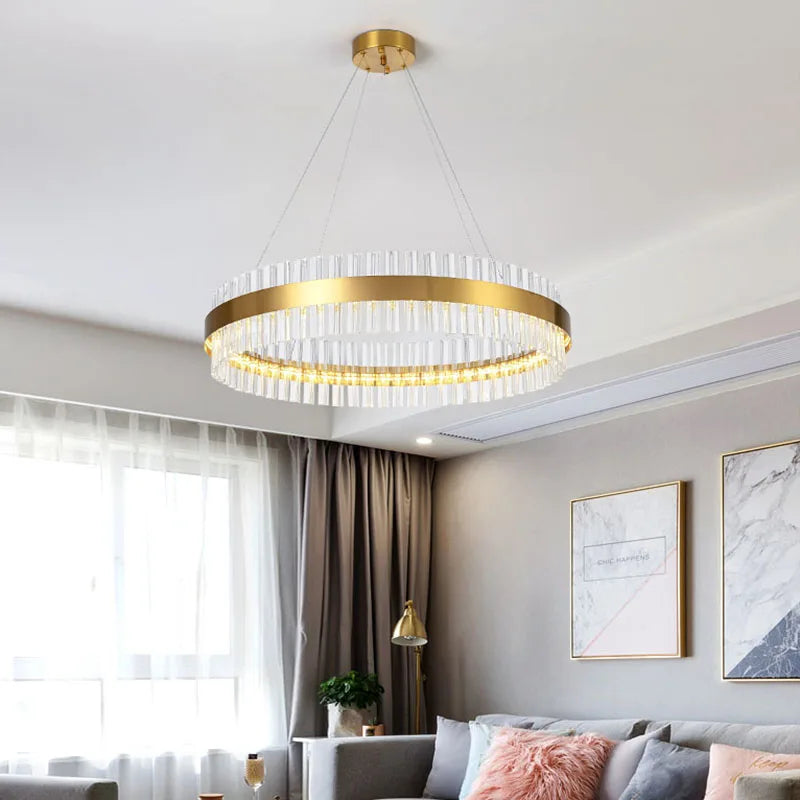 Modern Luxury Glass Rod Chandelier: Illuminate Your Space with Elegance