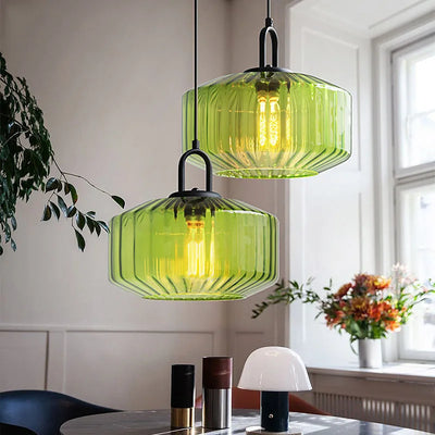 Retro Colour Glass Pendant Light