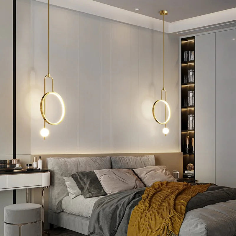 SANDYHA Modern Round Ring LED Pendant Lights