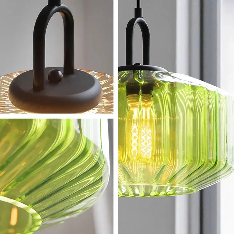 Retro Colour Glass Pendant Light