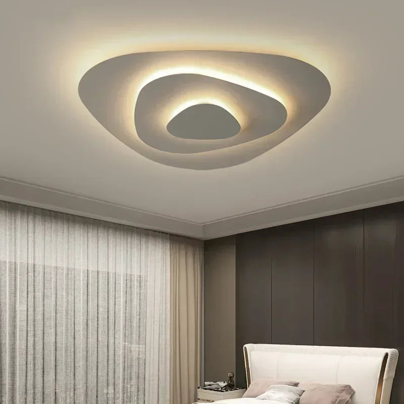 Modern LED Ceiling Chandelier - Flush Mount Lighting for Living Room, Bedroom, Dining Room