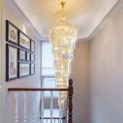 Nordic Luxury Crystal LED Ceiling Chandelier with Gold Finish for Home Decor Lighting