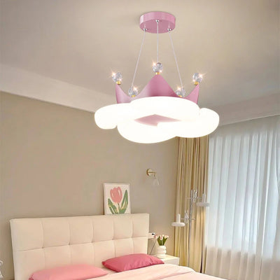 Modern Romantic Princess Room Chandeliers - Crown Lamp for Nordic Children's Bedroom