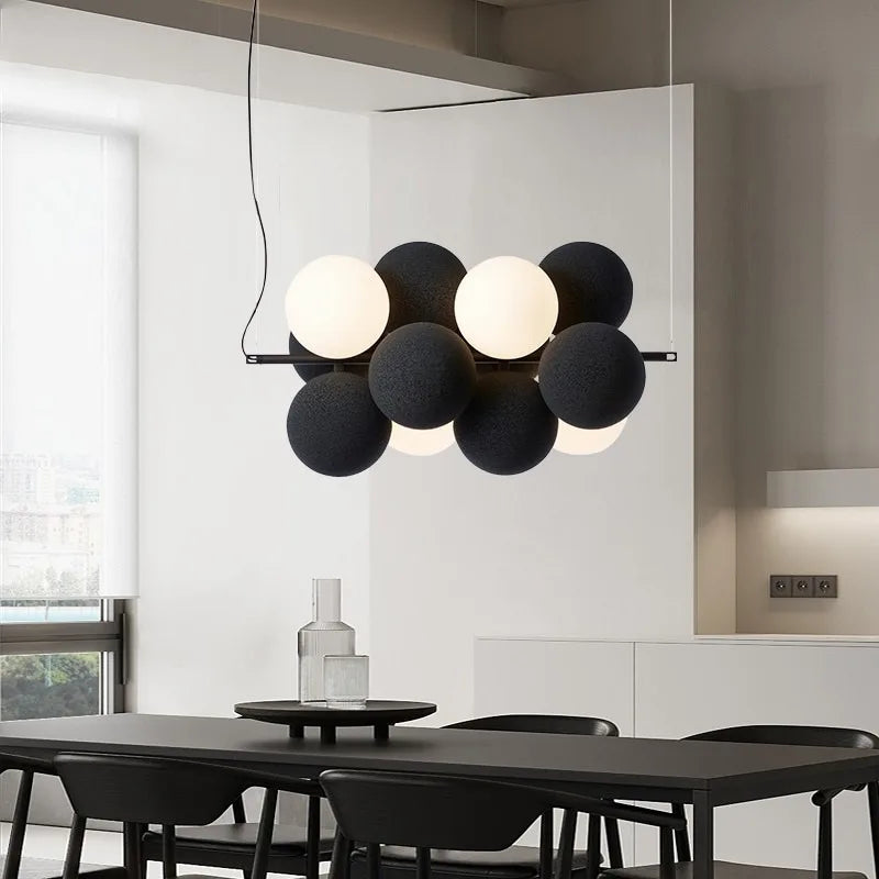 Moonriver Modern LED Ceiling Chandelier - Stylish Ball Pendant Lights for Bedroom, Parlor, and Study