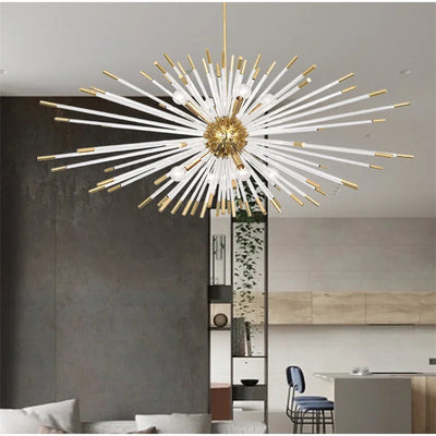 Crystal Dandelion Ceiling Chandelier - Luxury LED Hanging Lamp for Living Room, Hall, Restaurant