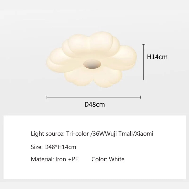 Modern LED Ceiling Light - Minimalist PVC White Cloud Lamp