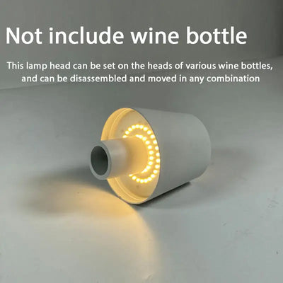 Creative Wine Bottle Base Rechargeable Desk LED Lamp: Illuminate Your Space with Style