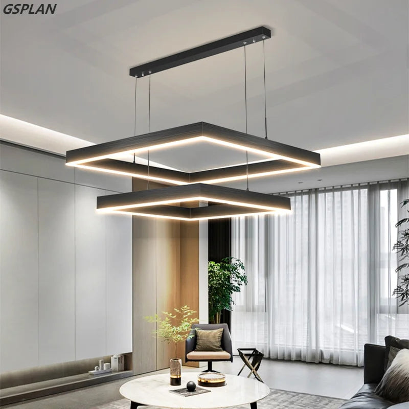 Modern Minimalist LED Chandelier - Nordic Creative Lighting for Living Room and Restaurant