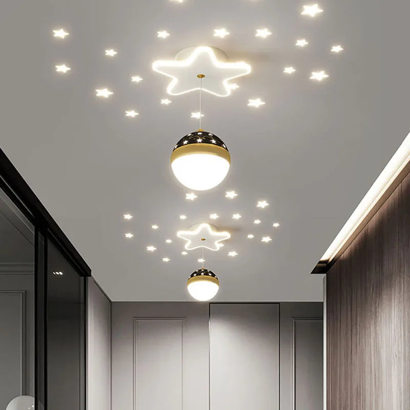 Modern LED Ceiling Lamp - Geometric Shape Hanging Chandelier for Living, Dining Room, Bedroom, Hallway, Balcony