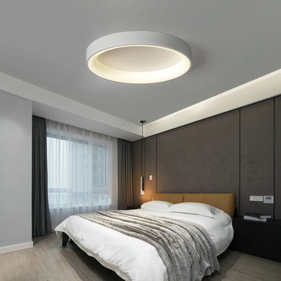 White Grey Modern LED Ceiling Lights - Square/Round Fixtures for Living Room, Bedroom, Dining Room