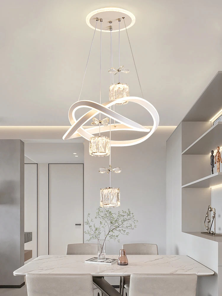 Modern Minimalist Chandelier - Contemporary Lighting Fixture for Restaurant, Dining Table, Bar, Bedroom, and Living Room