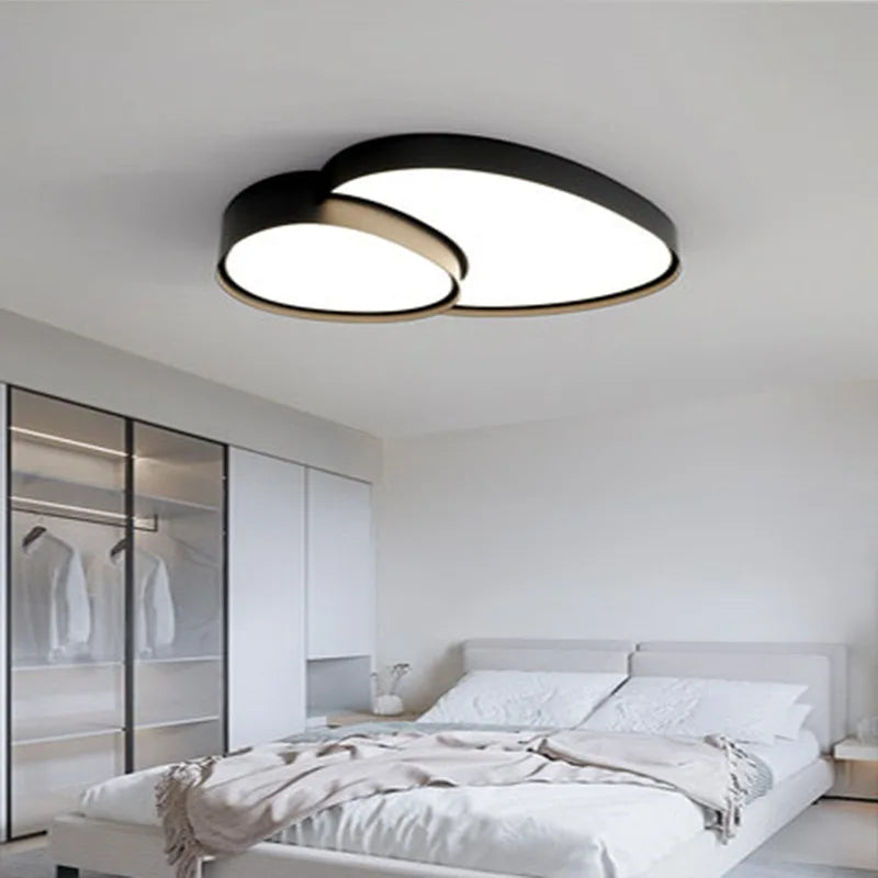 Nordic Fashion LED Ceiling Lamps Dimmable Black White for Living Room Bedroom Bathroom Home Decor Indoor Lighting Fixture