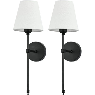 Modern American LED Wall Lamp with Cloth Lampshade