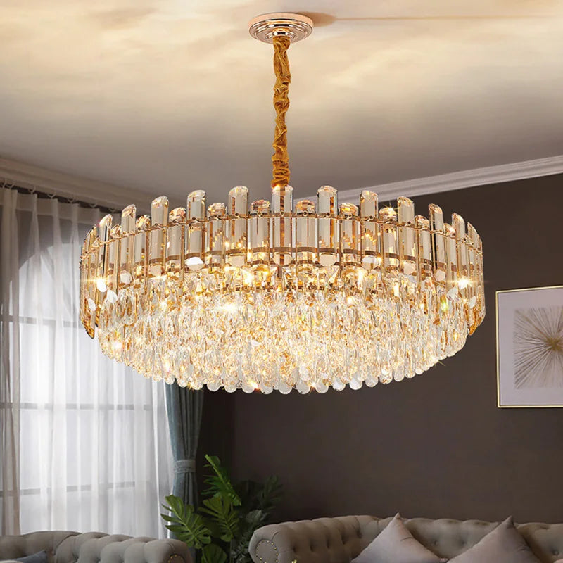 Modern Crystal Luxury LED Chandeliers - Elegant Lighting Fixture for Living, Dining, and Bedrooms