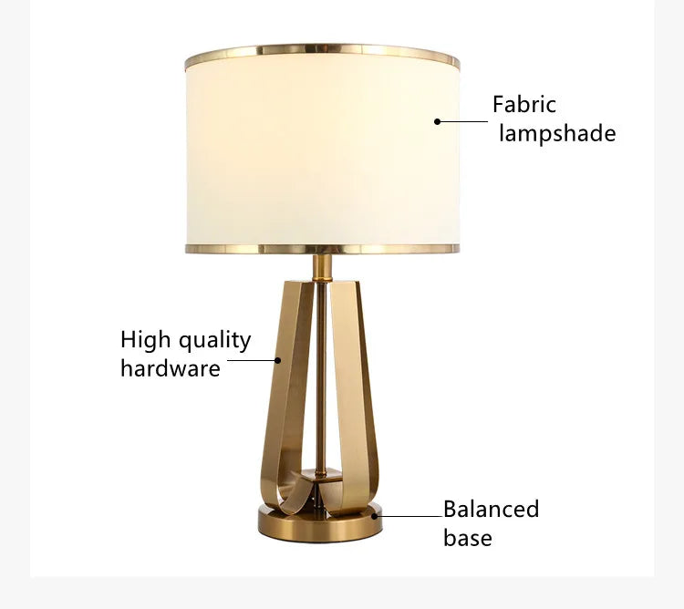 Luxury Nordic Table Lamp - Modern Night Lamp for Warm and Simple Living Room and Bedroom Decor