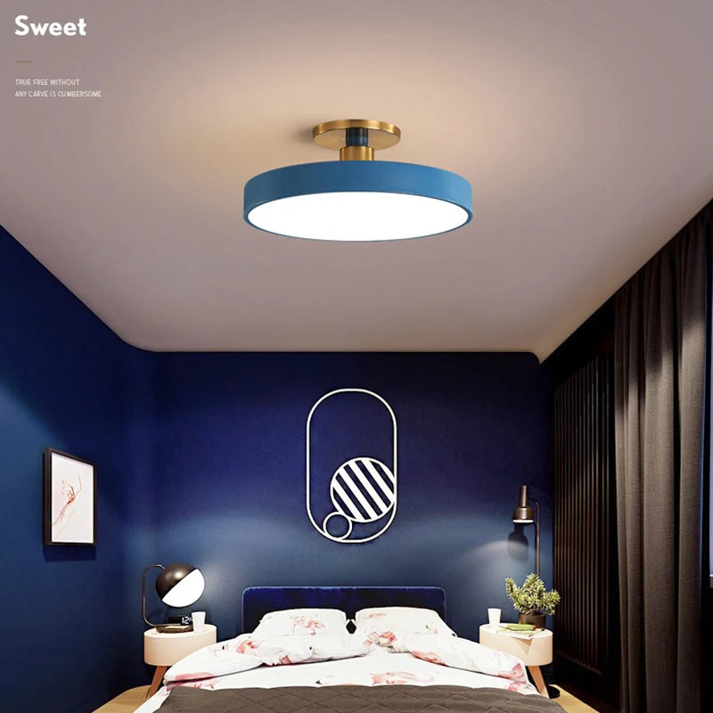 Nordic LED Macaron Ceiling Lamp - Vibrant and Modern Home Lighting