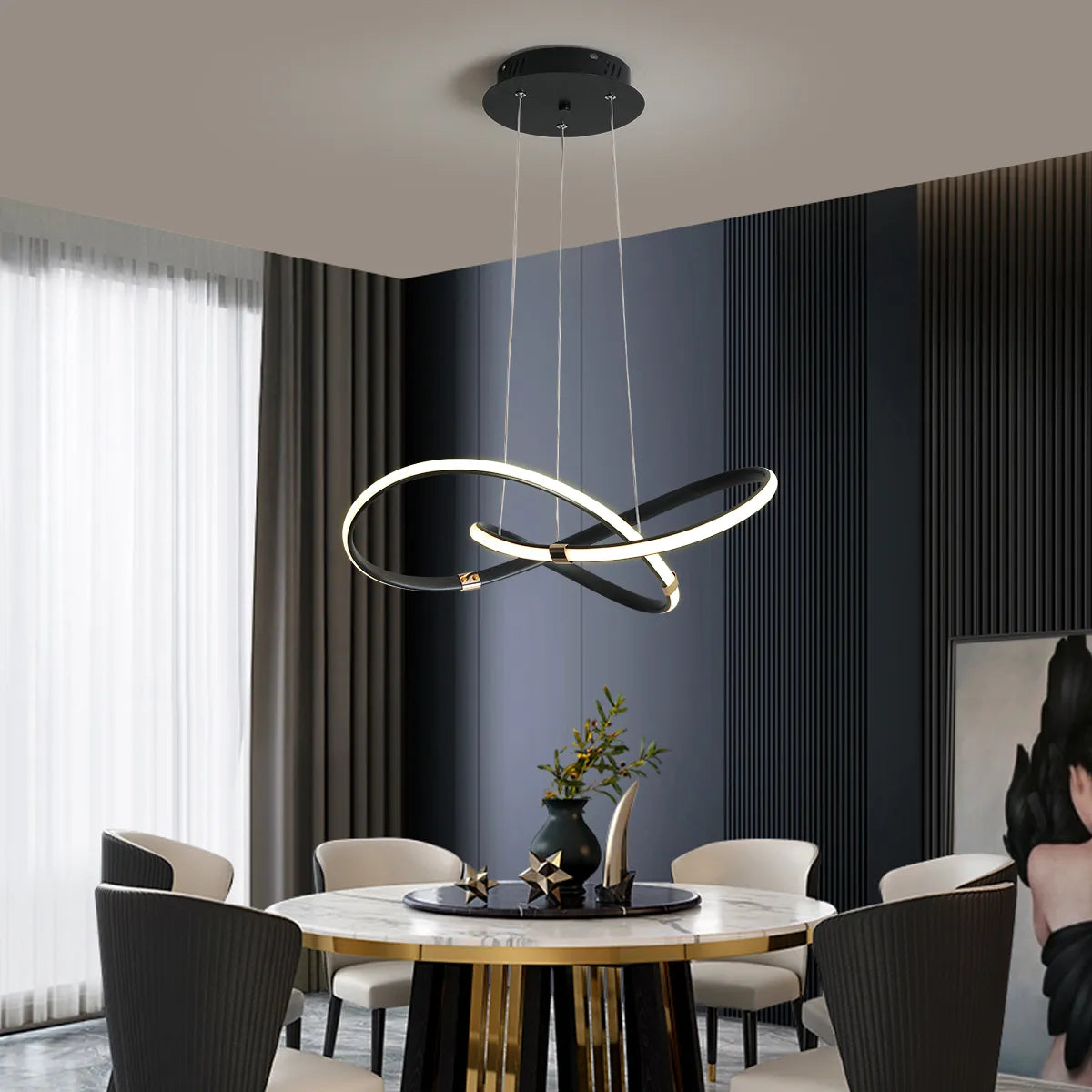 Modern LED Pendant Lights Lamp - Smart Suspension Pendant Lights for Dining, Kitchen, Bar, and More