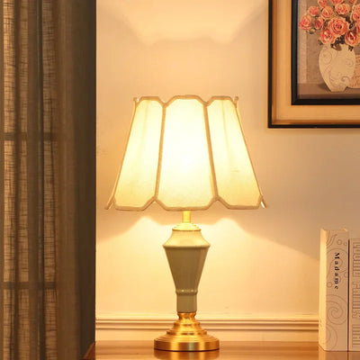 Copper Ceramic Study and Bedroom Bedside Living Room Decorative Table Lamp - Taobao Supply