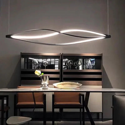 Kitchen Dining Island Aluminum LED Pendant Lamp - Minimalist Suspension Lighting Fixture