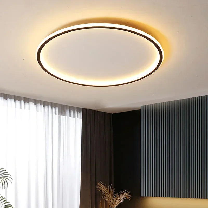 Modern LED Ceiling Chandelier - Nordic Style Round Ceiling Light for Living Room, Dining Room, Bedroom, and Corridor