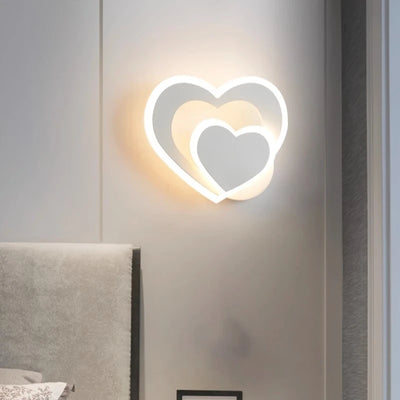 Modern LED Heart-Shaped Wall Lamp