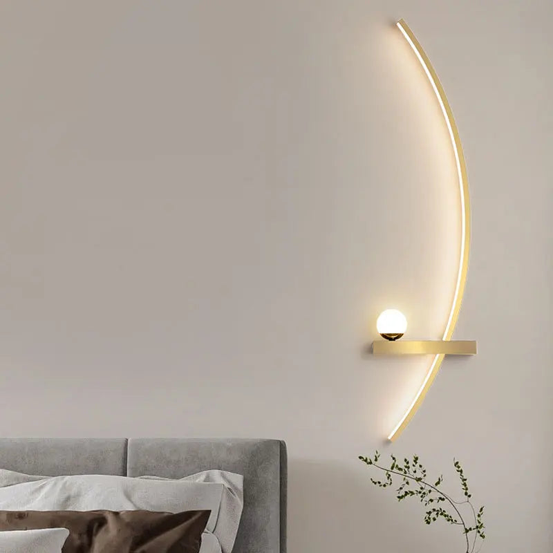 Nordic Modern Black Gold Wall Lamp: Elevate Your Living Space with Minimalist Elegance