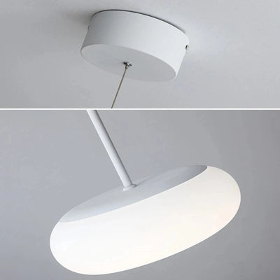 Nordic Simple LED Pendant Light - Modern Milk White Chandelier for Bedroom, Dining, and Study Room - Hanging Lamp for Home Decor