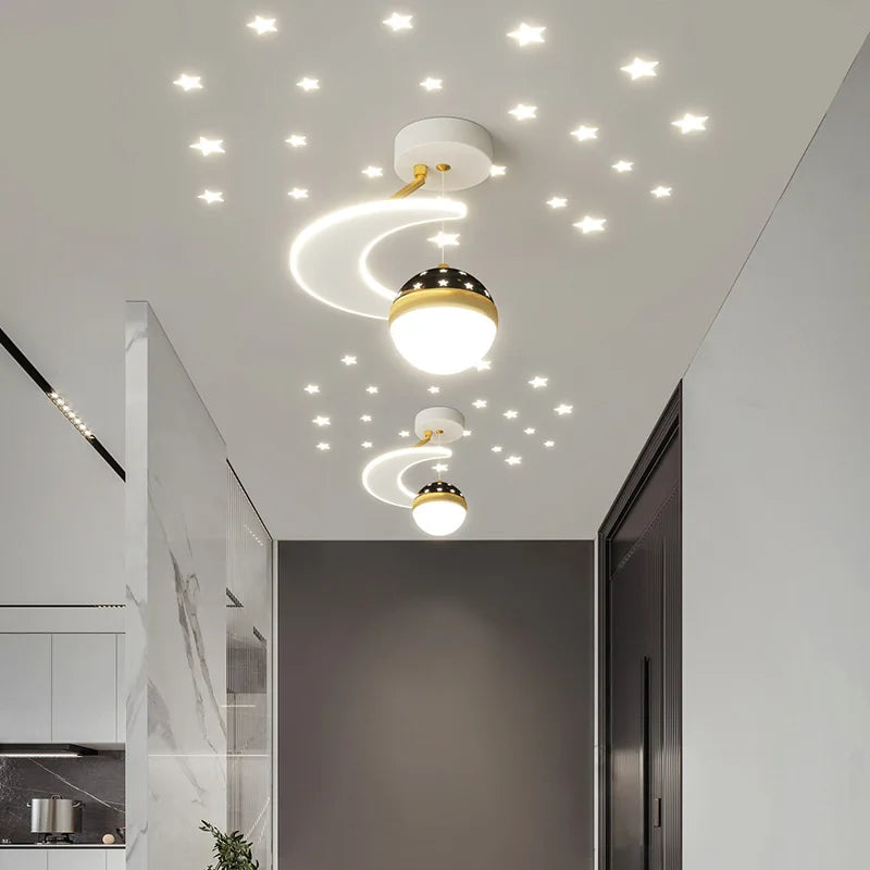 Modern LED Ceiling Lamp - Geometric Shape Hanging Chandelier for Living, Dining Room, Bedroom, Hallway, Balcony