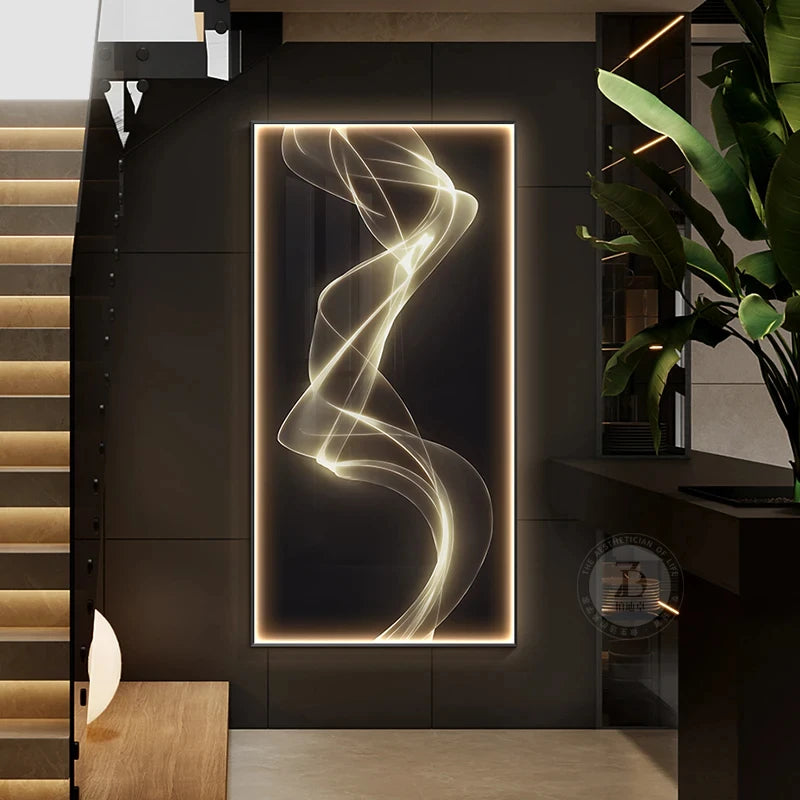 Modern Creative Interior Mural Living Room Bedroom Dining Room Hotel Lobby Staircase Handrail Wall Decoration LED Wall Lights