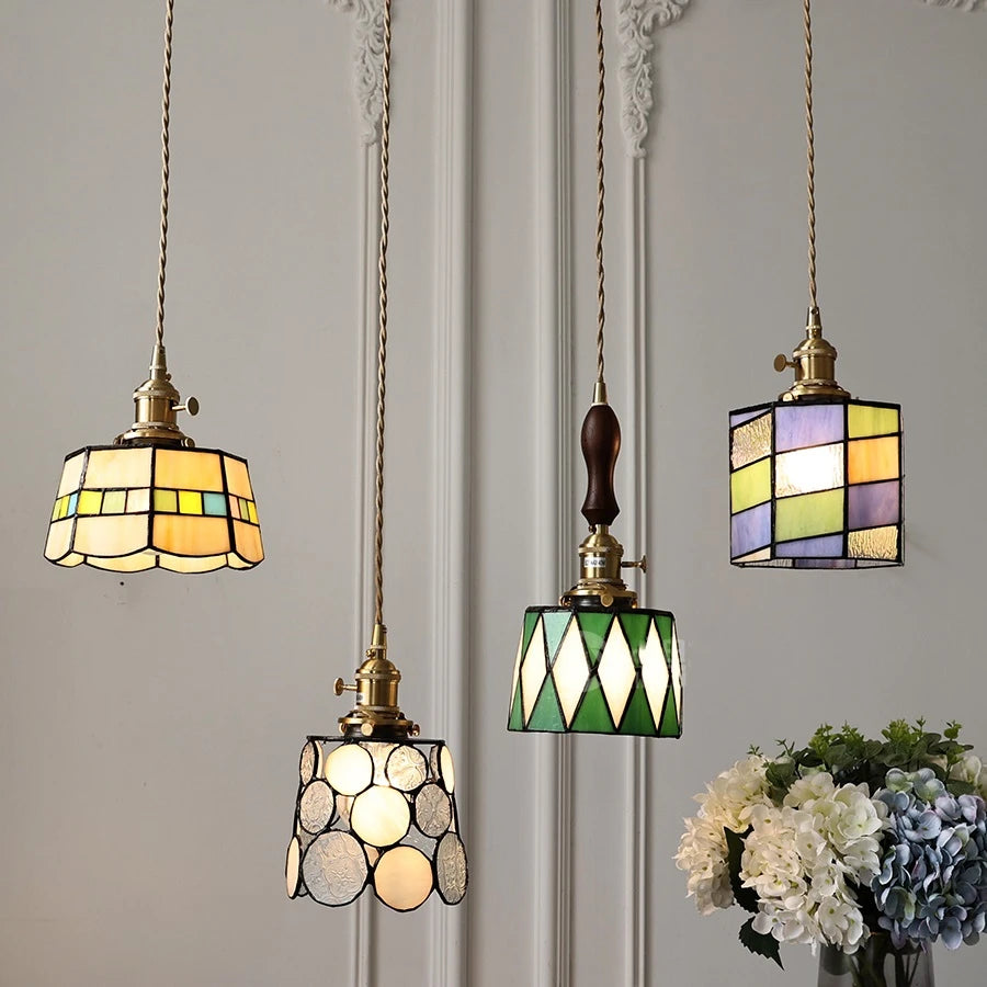 IWHD France Europe Style LED Pendant Light Fixture with Vintage Edison Bulb