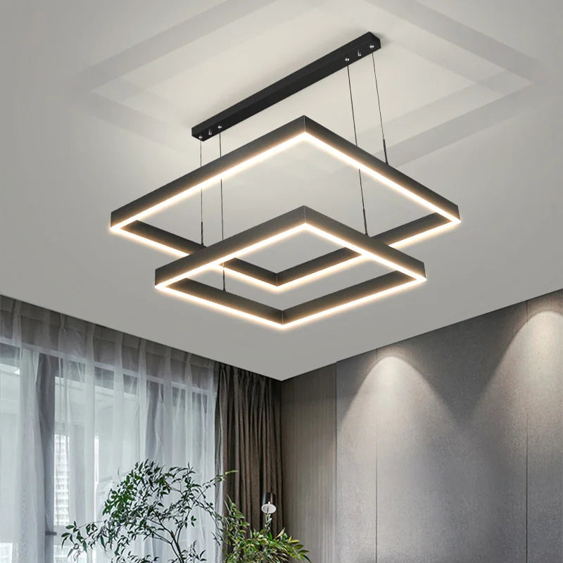 Modern Minimalist LED Chandelier - Nordic Creative Lighting for Living Room and Restaurant