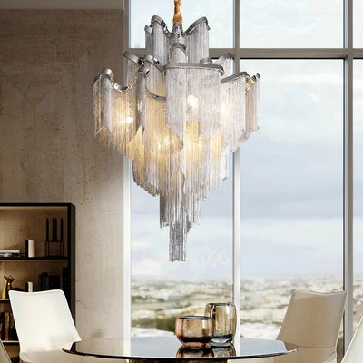 Post-modern Led Tassel Chandelier: Elevate Your Space with Creative Luxury