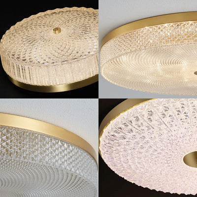 New Light Luxury LED Round Acrylic Ceiling Lamp - Modern Bedroom Living Room Balcony Indoor Lighting Fixture for Home