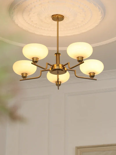 Vintage Kitchen Dining Room Chandelier with Glass Stone Accents