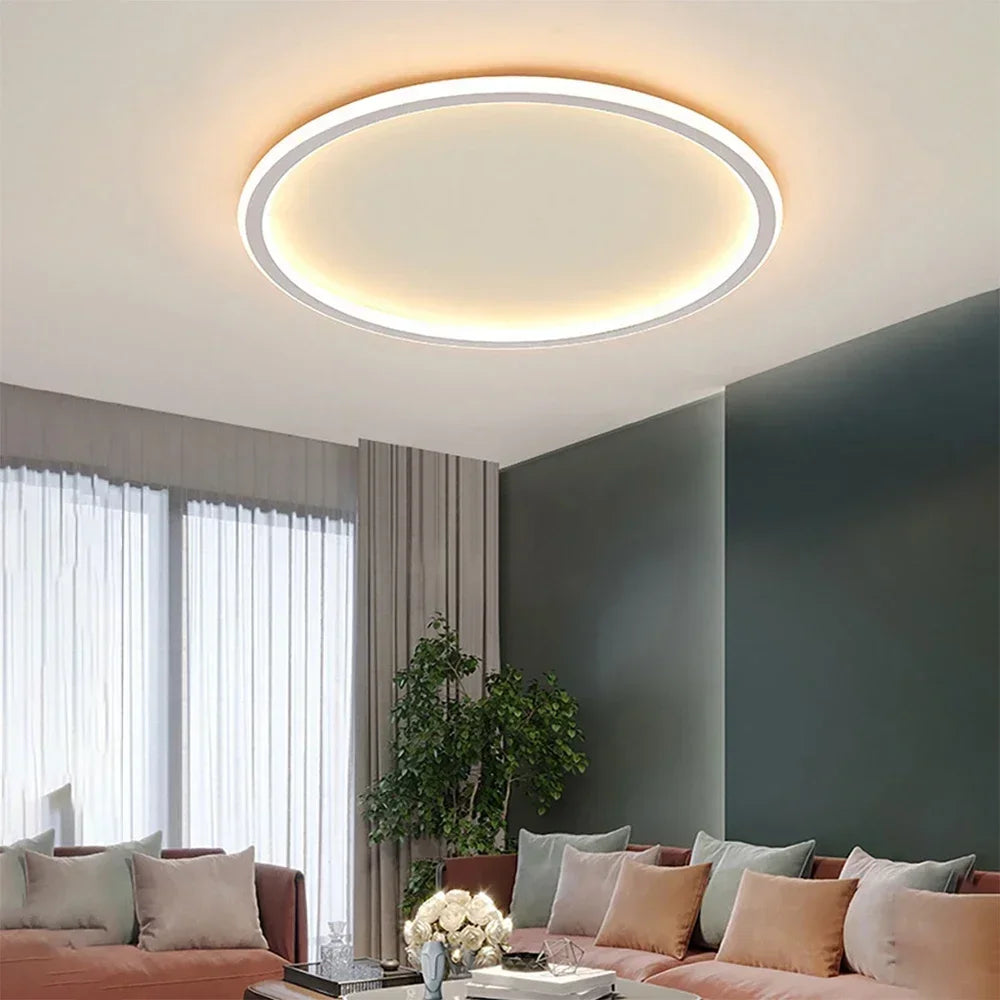 Modern LED Ceiling Chandelier - Nordic Style Round Ceiling Light for Living Room, Dining Room, Bedroom, and Corridor