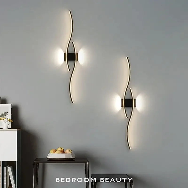 Modern LED Wall Lamp For Living Room Background Bedroom Bedside Aisle Wall Sconce Light Indoor Home Decoration Lighting Fixture