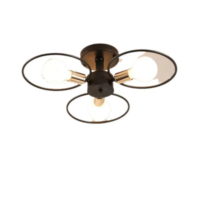 Postmodern Iron Ceiling Lamp - Nordic Creative Design in Black Gold for Bedroom, Study, Living Room