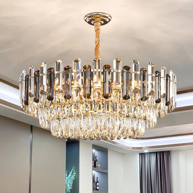 Modern Luxury Crystal Lamp Chandelier - Elegant Lighting Fixture for Living and Dining Room Decoration