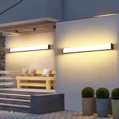 Waterproof LED Long Wall Lamp - Outdoor Exterior Wall Light for Courtyard Gate Villa Entrance