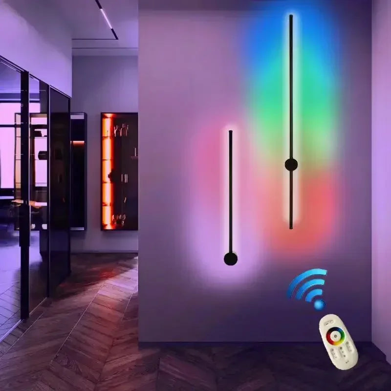 RGB Dimmable Remote Control LED Wall Lamp for Living Room and Bedside