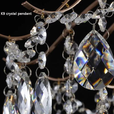 Modern Crystal Luxury LED Lights Chandelier - Elegant Ceiling Pendant Lamp for Living Room, Bedroom, and Home Decoration