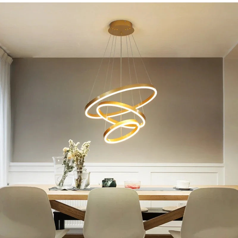 Modern LED Rings Ceiling Chandelier: Elevate Your Home Decor