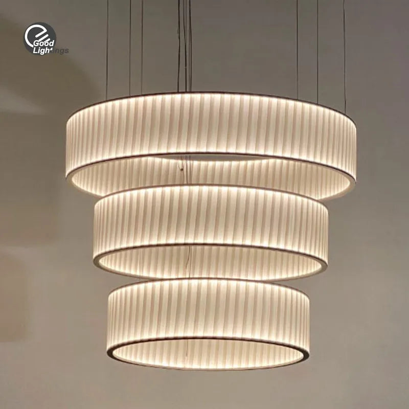 Modern Fabric LED Pendant Light - Nordic Design for Bedroom Home Decor