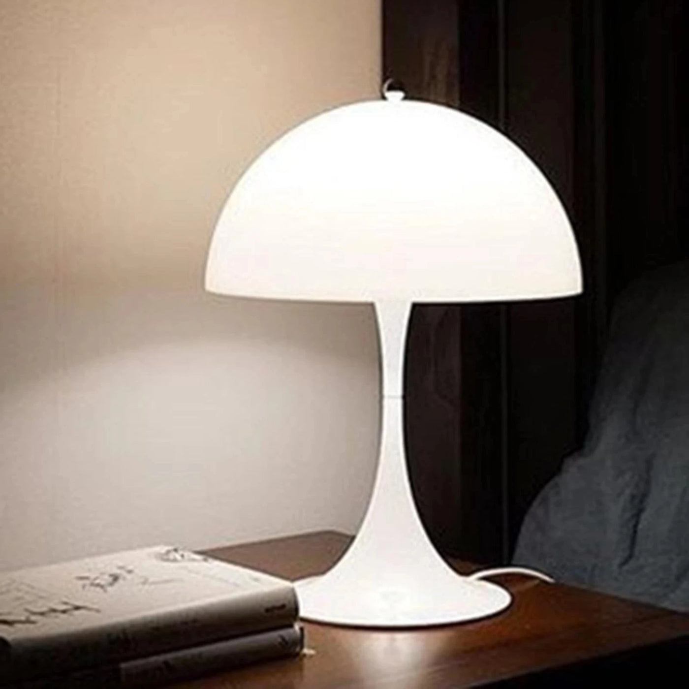 Sleek Modern Mushroom Table Lamp - Creative Lighting Fixture for Bedroom, Bedside, Office, and Study