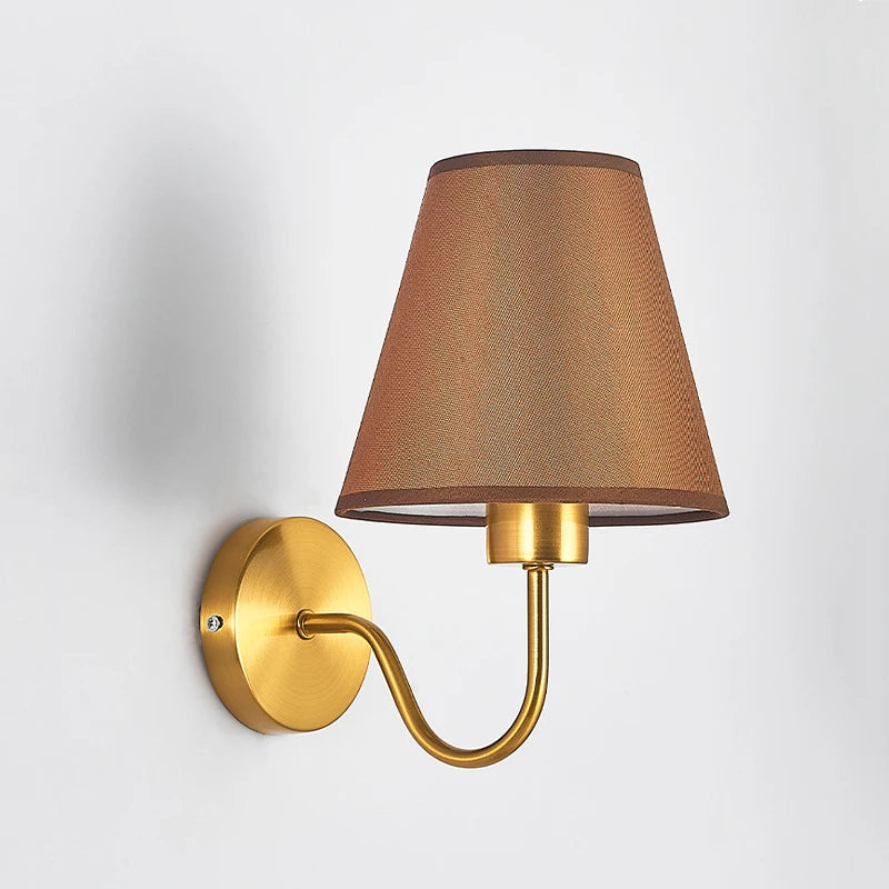 American Modern Gold Fabric Cloth Wall Lamp: A Stylish Touch for Any Room