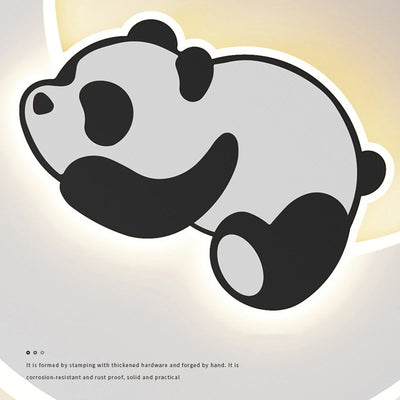 Creative Panda Astronaut Wall Sconce for Kids' Room