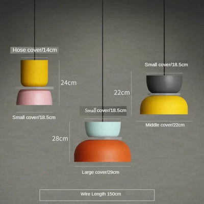 Modern Macaron Pendant Lamp - LED Chandeliers for Living Room, Study, Dining Room, and More