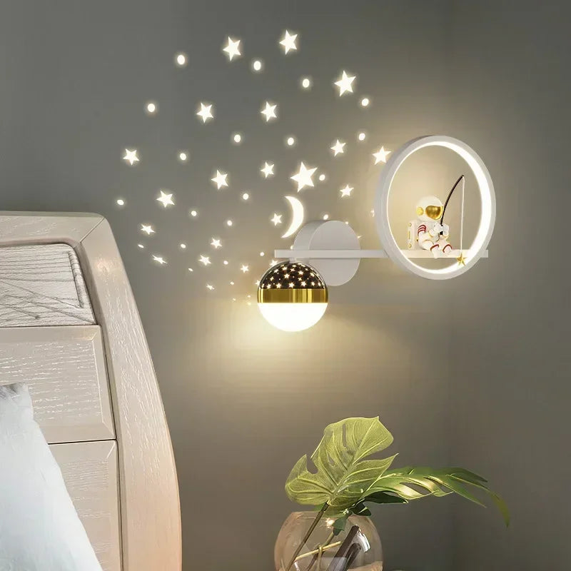 Astronaut Star Projector Wall Lamp for Children's Living Room