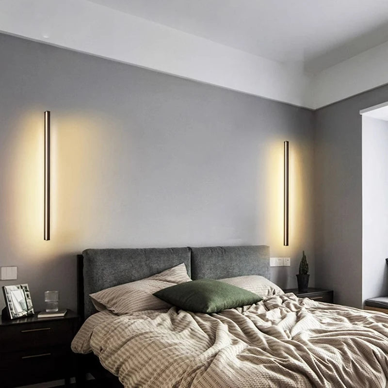 Nordic Minimalist Creative Long Wall Lamp: Modern LED Lighting Solution